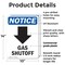 Signmission Gas Shutoff (Down Arrow), 10 in W x Rectangle, Plastic OS-2PACK-NS-P-1014-V-13023 - alternate 6